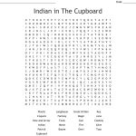 Indian In The Cupboard Word Search   Wordmint   Indian In The Cupboard Free Printable Worksheets