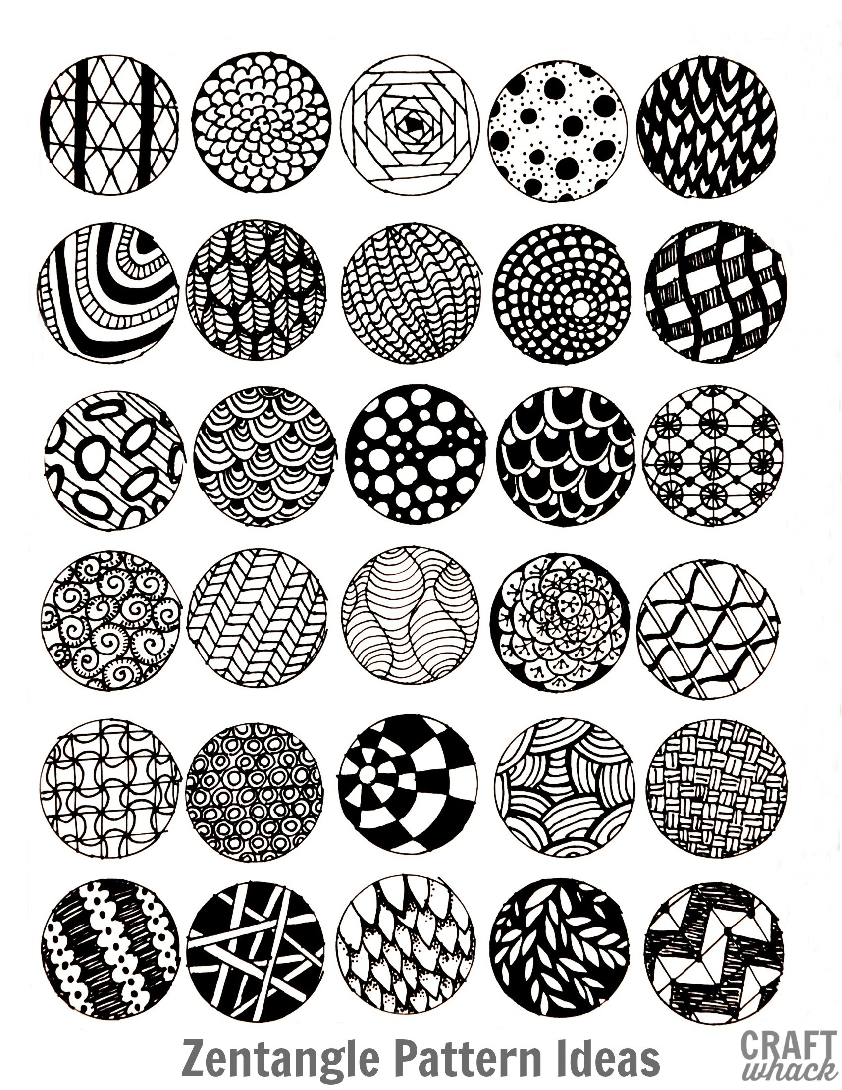 Inspiredzentangle Patterns And Starter Pages · Craftwhack Free