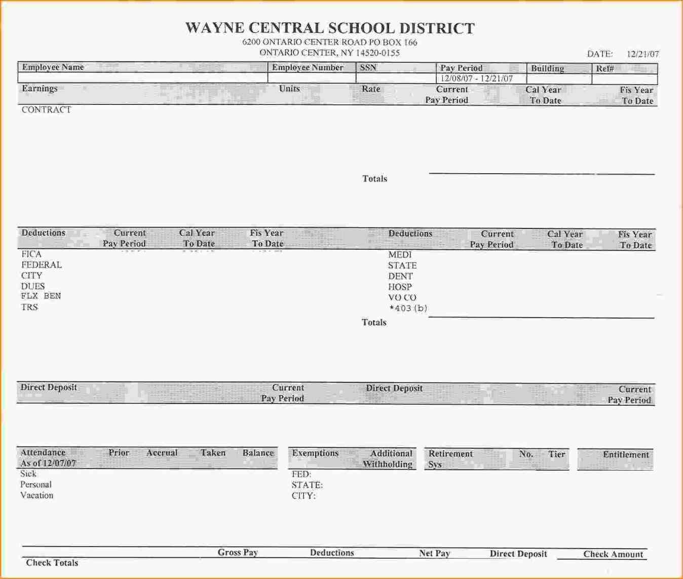 Is Typically Provided As Documentation Of Payment De Check Stub - Free Printable Pay Stubs Online