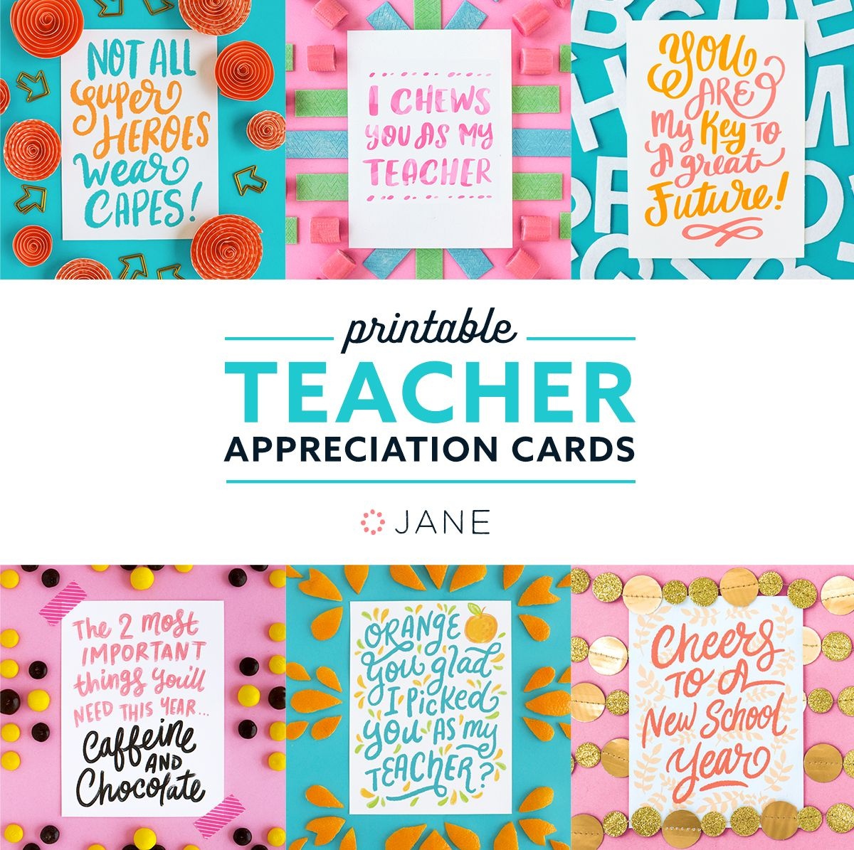 Jane Free Teacher Appreciation Printable Cards | Teacher - Free Printable Teacher Appreciation Greeting Cards