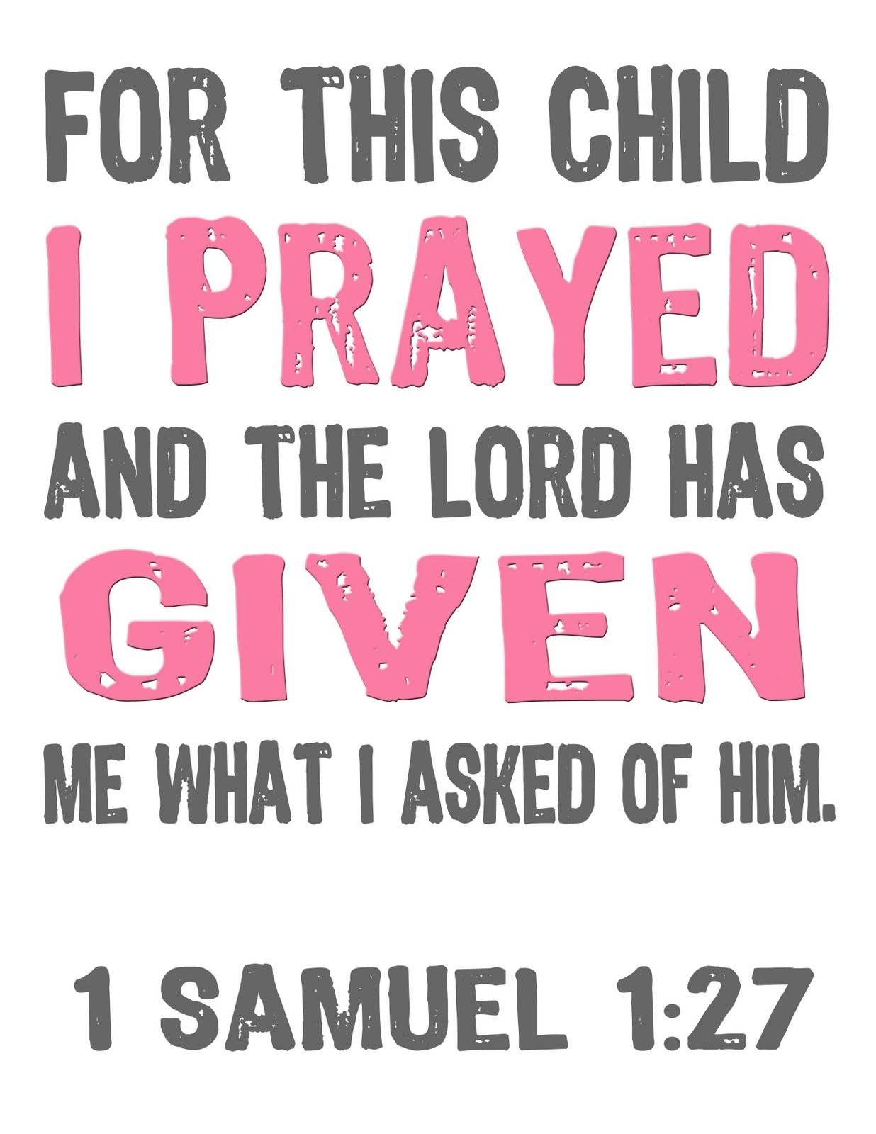 For This Child We Have Prayed Free Printable Free Printable A To Z