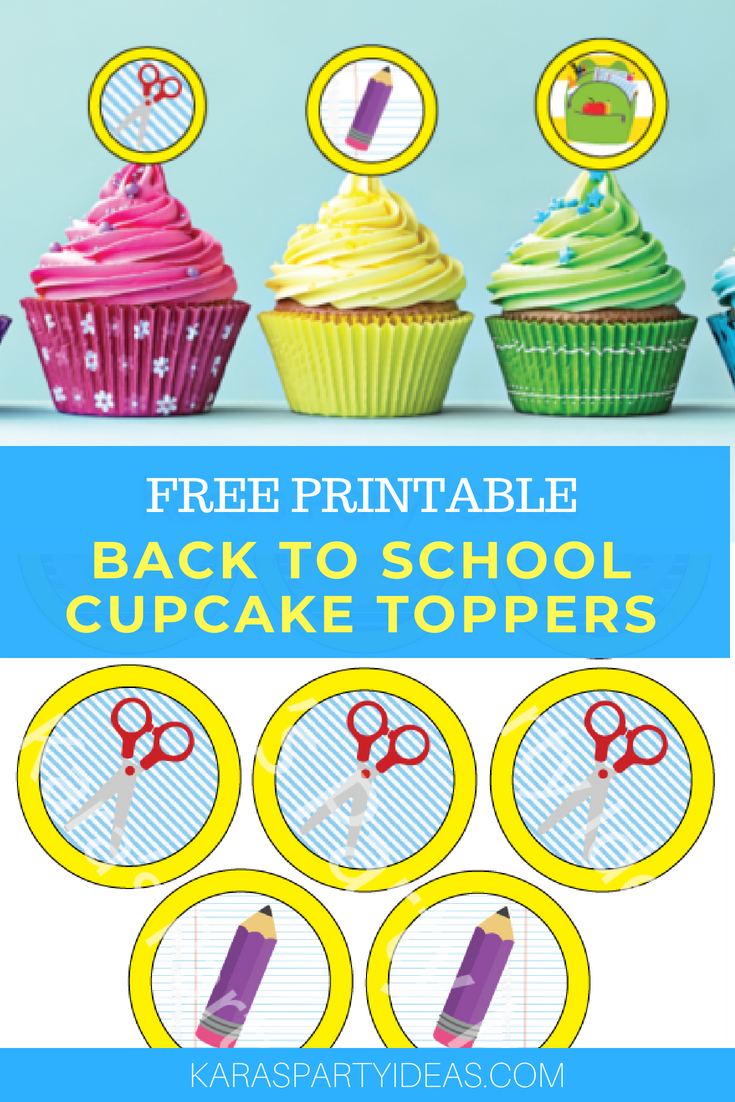 Kara&amp;#039;s Party Ideas Free Printable Back To School Cupcake Toppers - Free Printable Sofia Cupcake Toppers