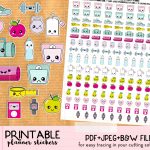 Kawaii Steps And Run Tracker Stickers For Your Planner   Free   Free Printable Kawaii Stickers