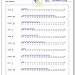 Kindergarten Number Line Addition Worksheets   Free Printable Number Line Worksheets