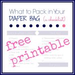 Laura's Plans: What To Pack In You Diaper Bag: A Free Printable   What's In The Diaper Bag Game Free Printable