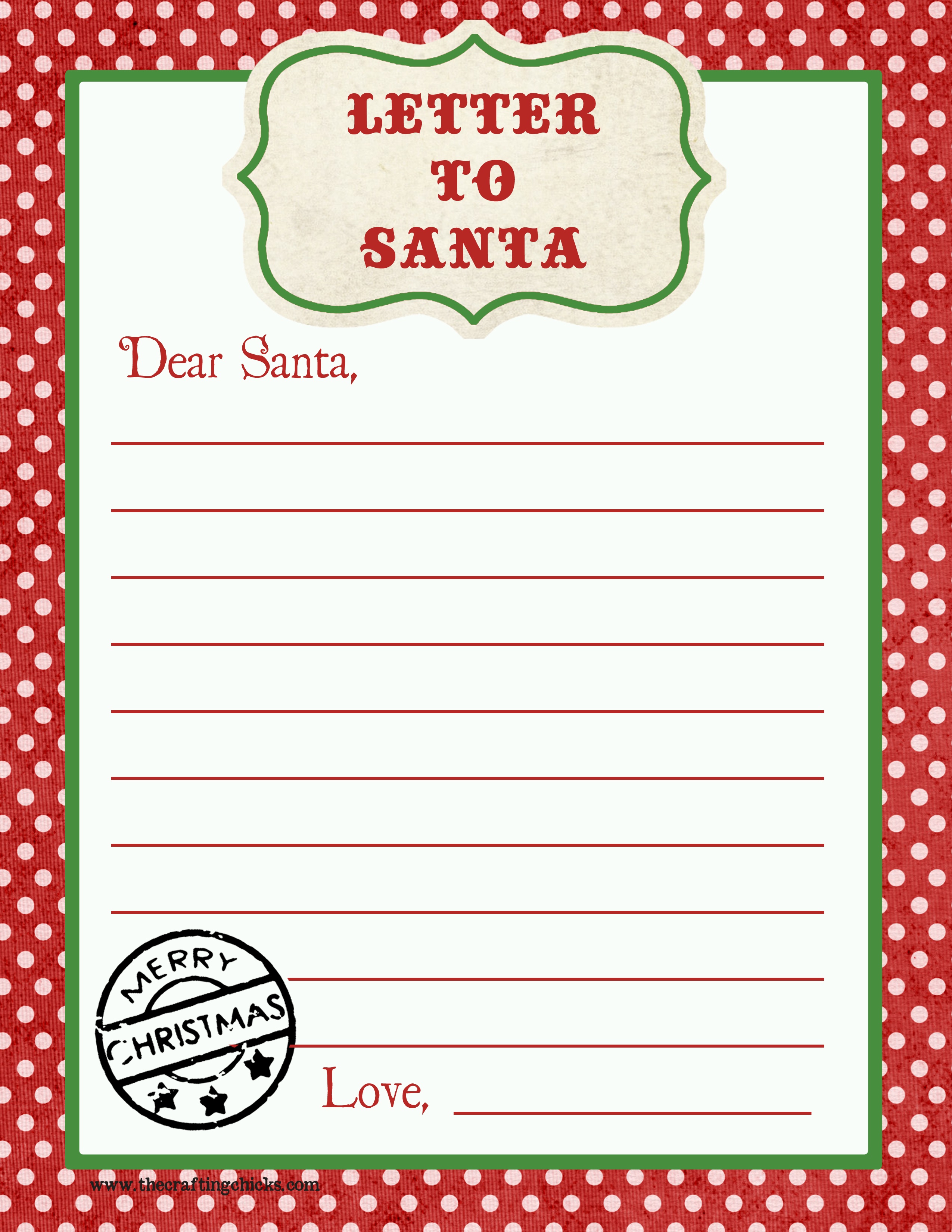 Free Printable Dear Santa Stationary Free Printable A To Z