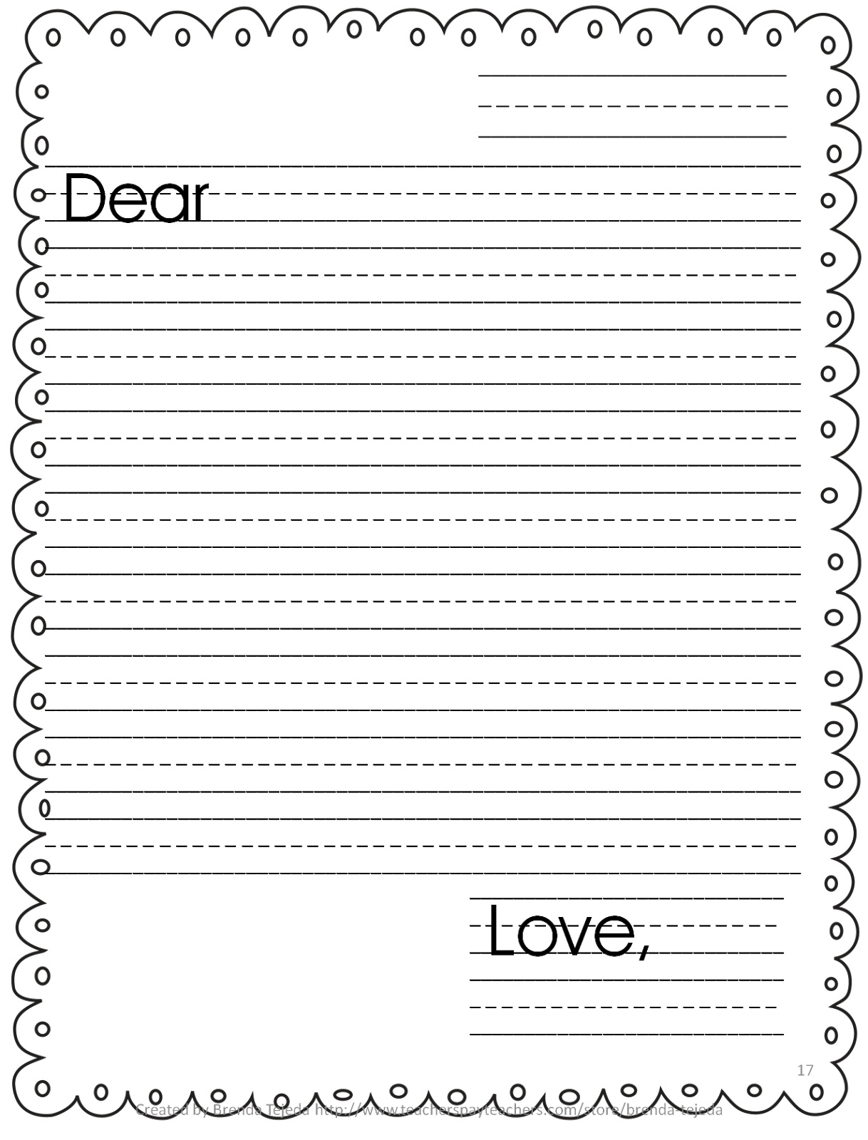 Free Printable Letter Writing Templates Free Printable A To Z