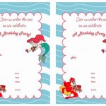 Little Mermaid Free Printable Birthday Party Invitations | Birthday   Mermaid Birthday Invitations Free Printable