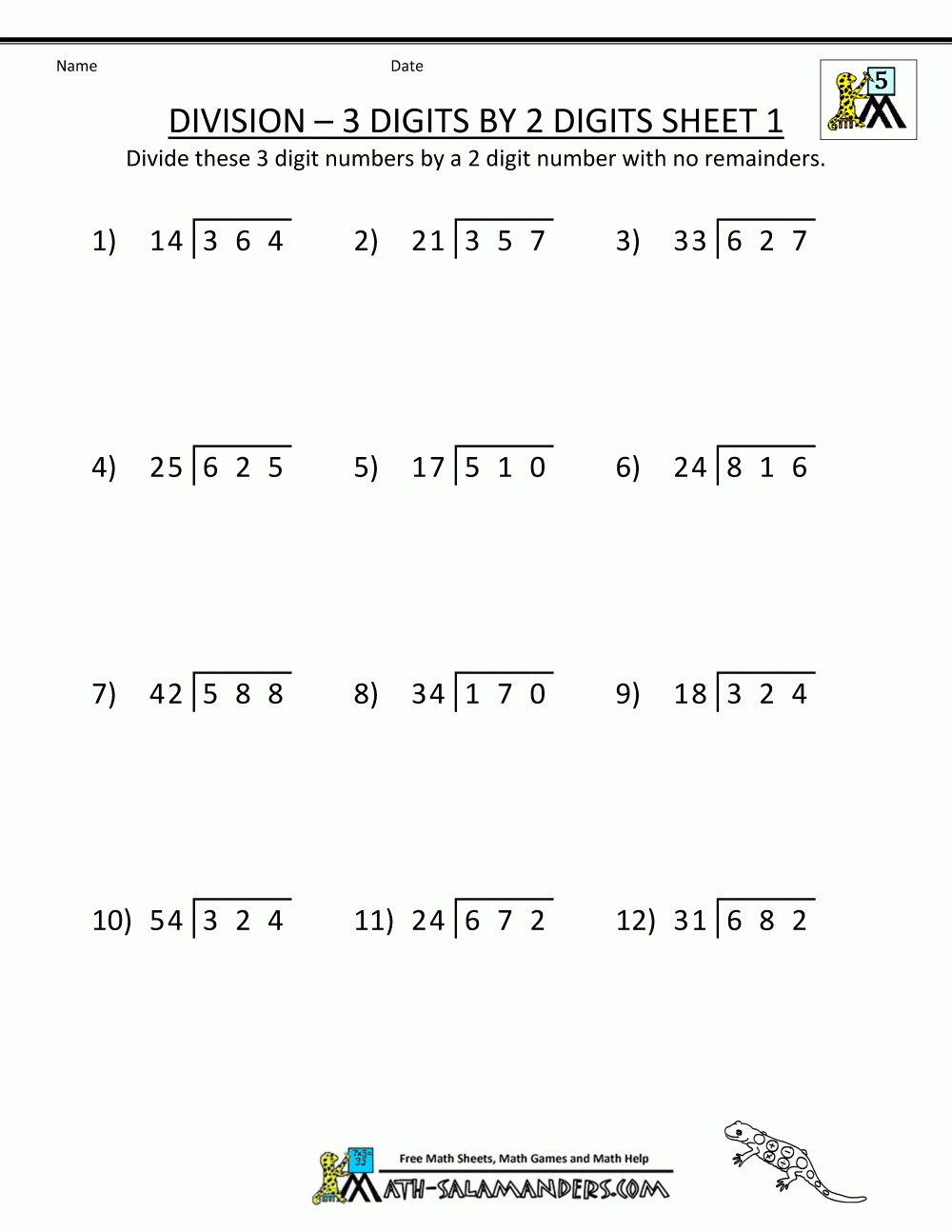 Long Division Worksheets For 5Th Grade - Free Printable Division Worksheets For 5Th Grade