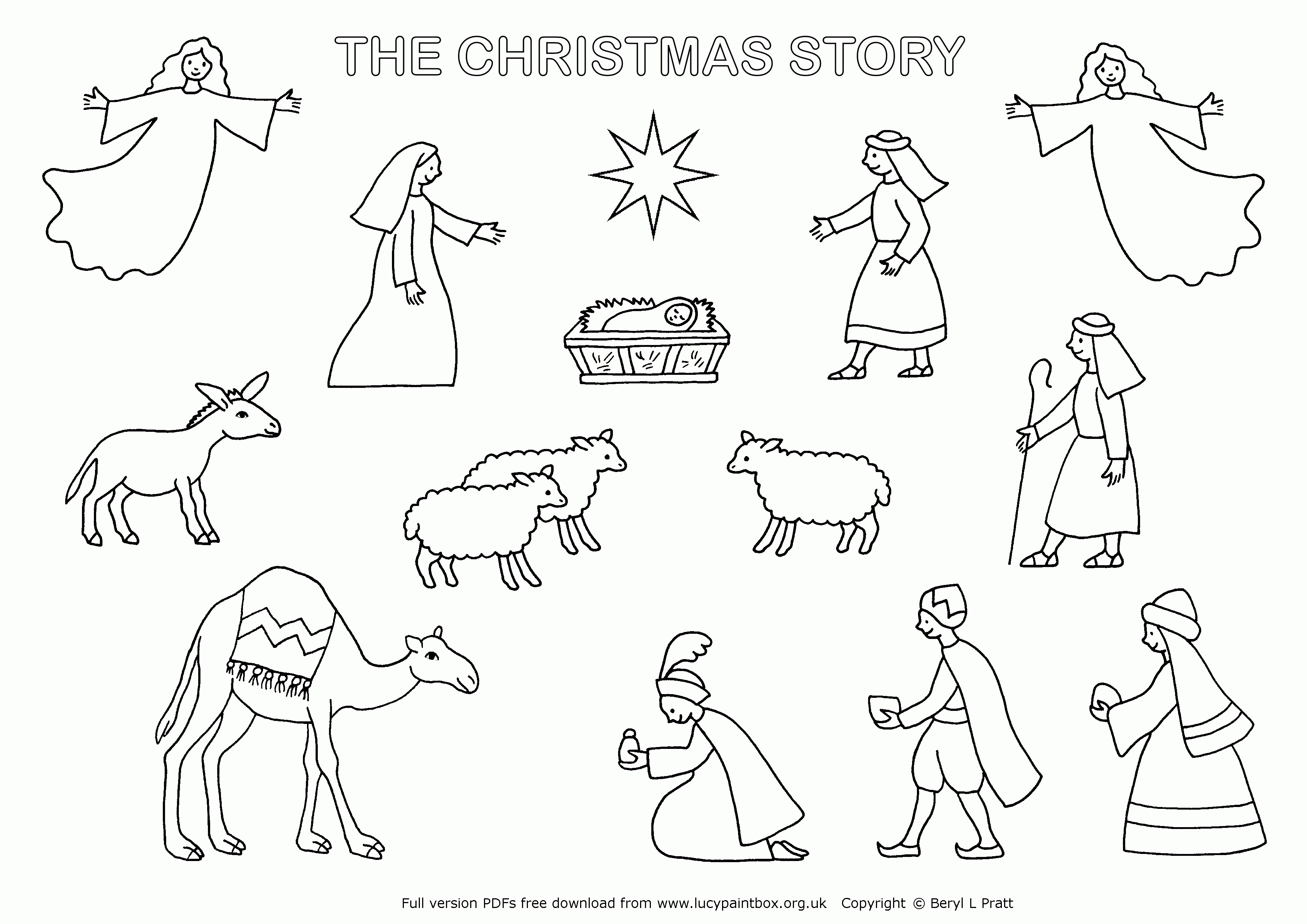Lucypaintbox Org Uk Has A Lovely Nativity Scene That Also Stands Up - Free Printable Nativity Story Coloring Pages