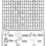 Magic E Long I Word Search {Free} | Elementary Classroom | Magic E   2Nd Grade Word Search Free Printable