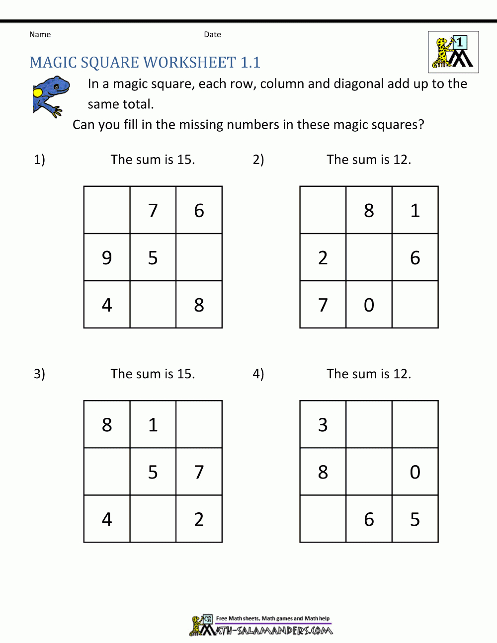 Free Printable Anagram Magic Square Puzzles Free Printable A To Z