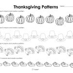 Making Patterns: Thanksgiving Style (Free Worksheet!) | Squarehead   Math Worksheets Thanksgiving Free Printable