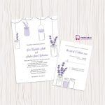 Mason Jar And Lavender Invitation And Rsvp Set ← Wedding Invitation   Free Mason Jar Wedding Invitation Printable Templates