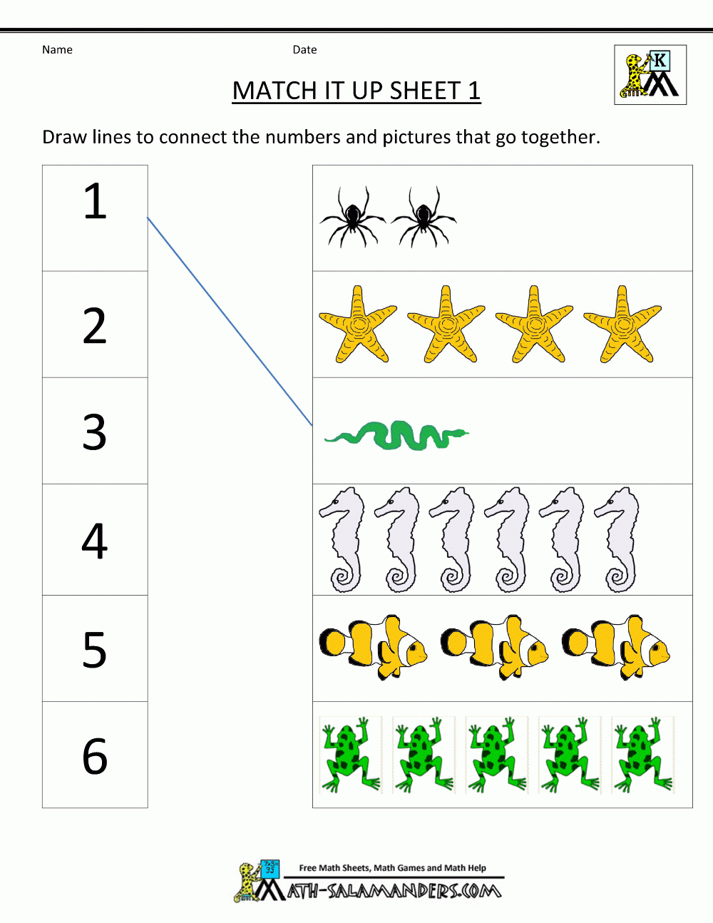 Math Worksheets Kindergarten - Free Printable Learning Pages For Toddlers
