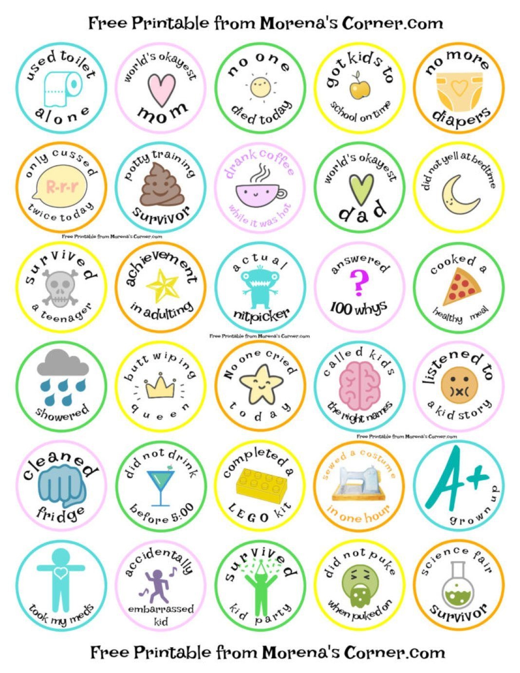 Free Printable Badges Free Printable A To Z