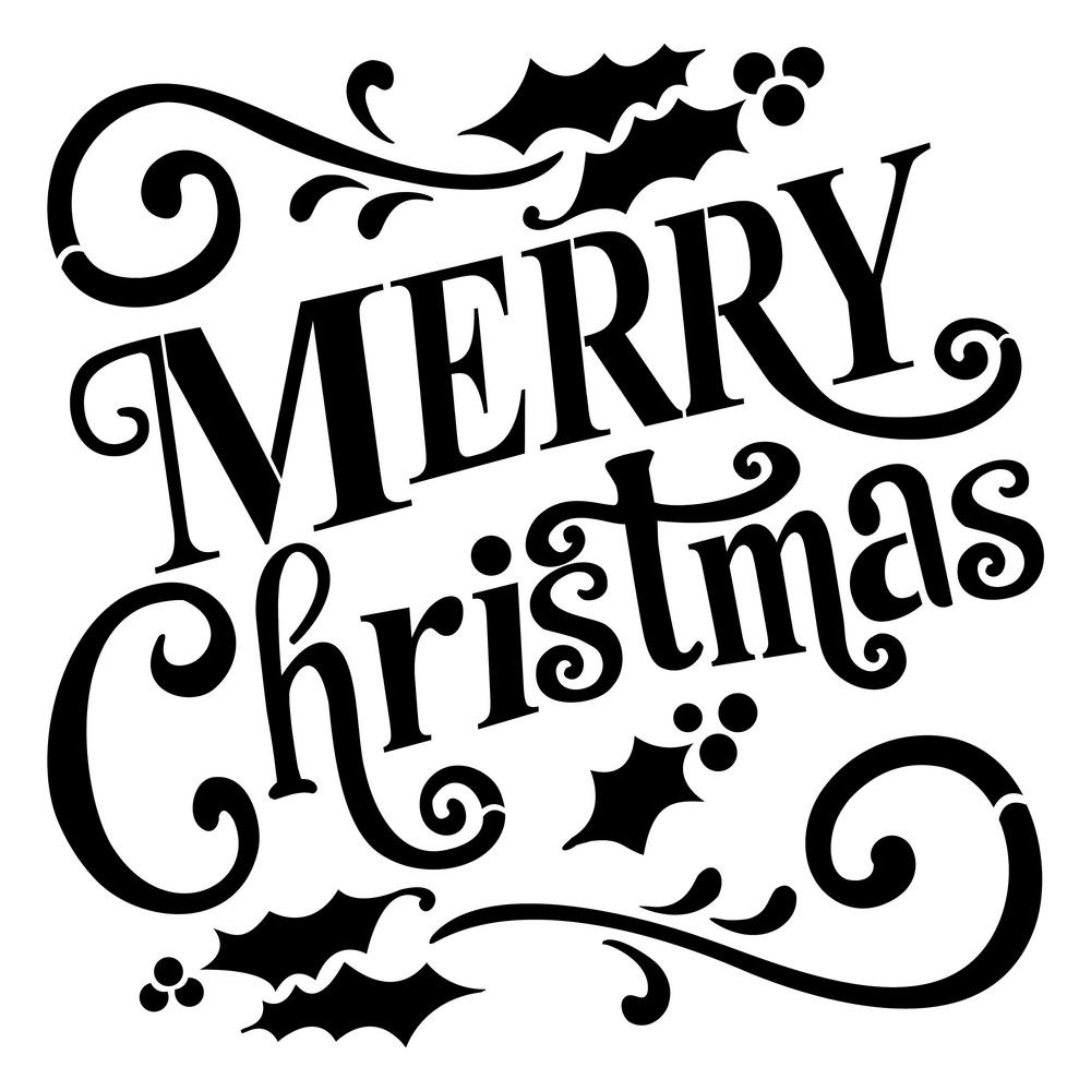 Merry Christmas Stencil Free Printable Free Printable A To Z
