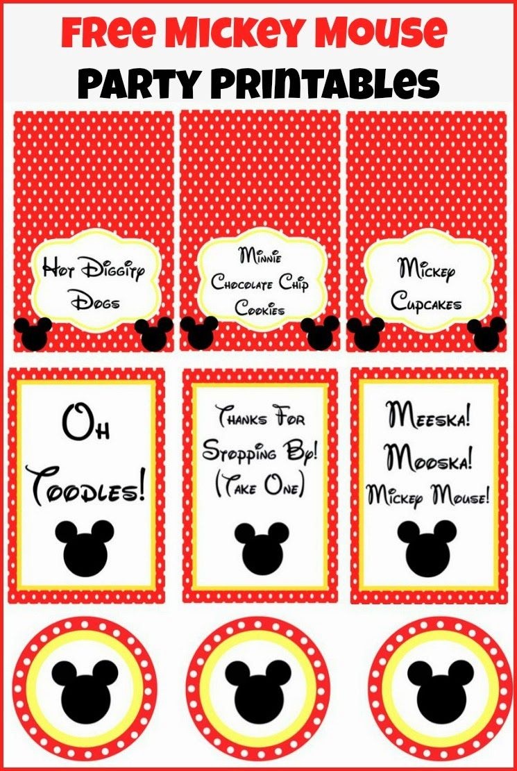 Mickey Mouse Clubhouse Party Ideas And Free Party Printables - Free Printable Mickey Mouse Decorations