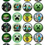 Minecraft Cupcake Toppers Cakepins | Cumple Vicente | Minecraft   Free Printable Minecraft Cupcake Toppers And Wrappers