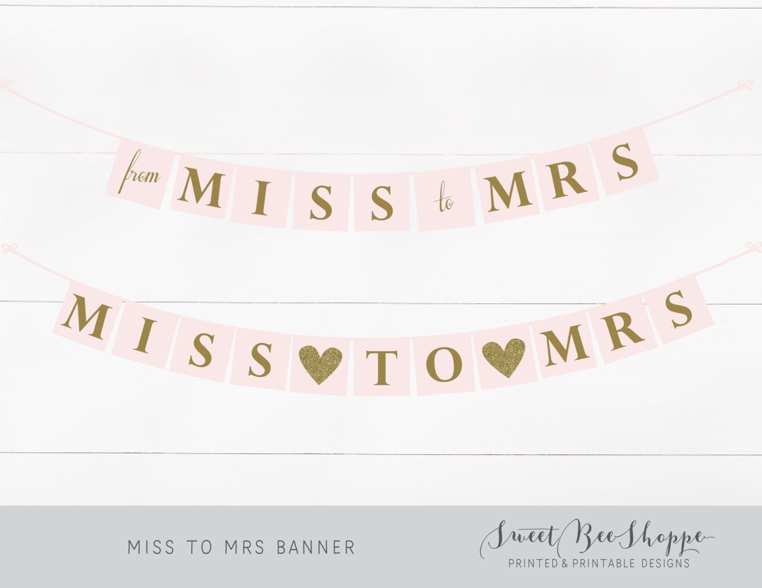 Miss To Mrs Banner Instant Download Printable Party Banner | Etsy - Free Printable Miss To Mrs Banner