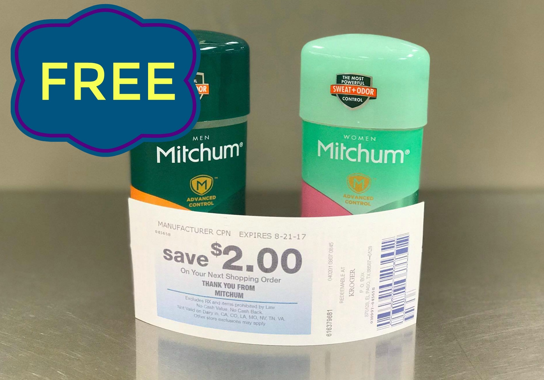 Mitchum Catalina | Grab Two Free Deodorants With Kroger Mega Event - Free Printable Coupons For Mitchum Deodorant