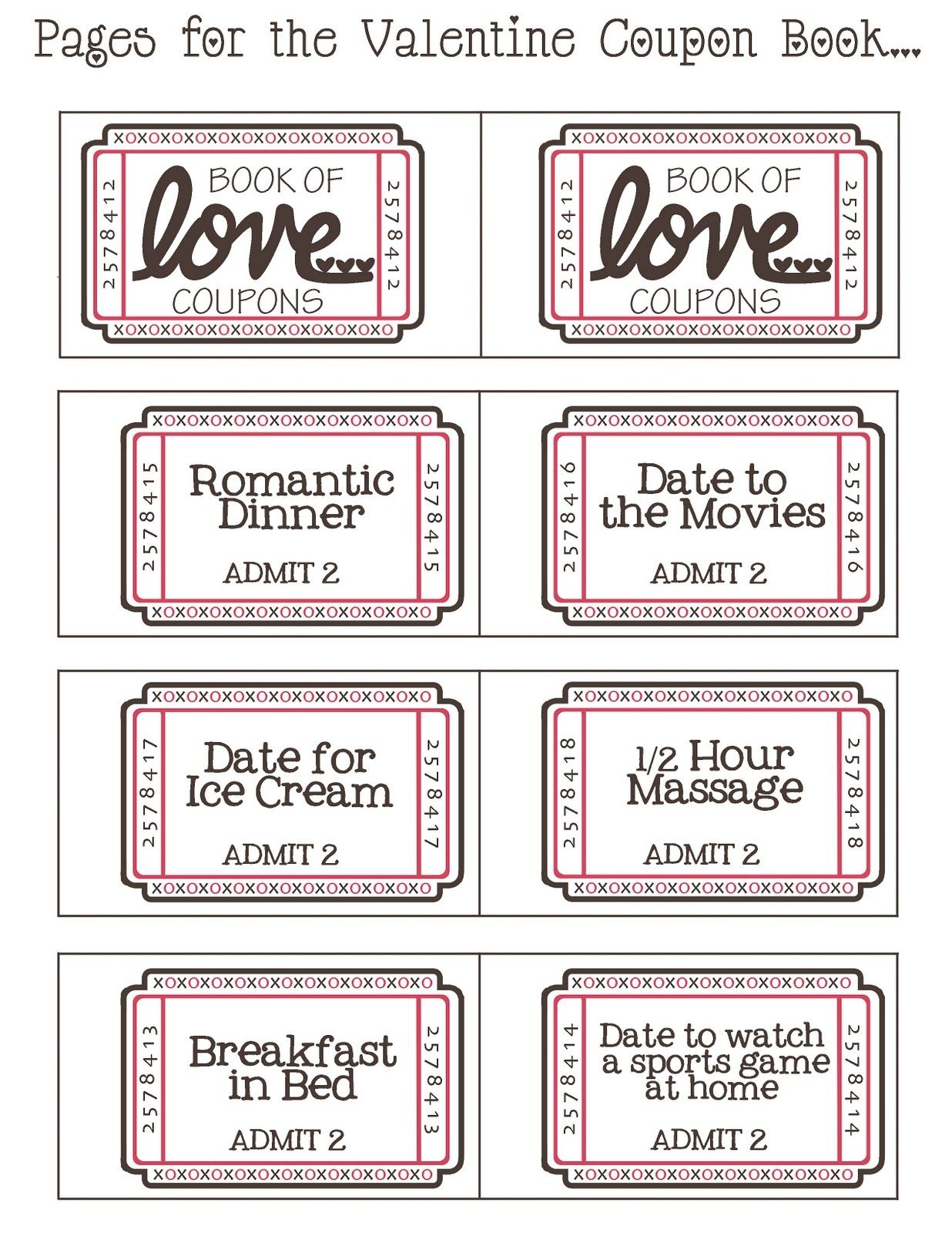 Free Printable Coupon Book For Boyfriend Free Printable A To Z