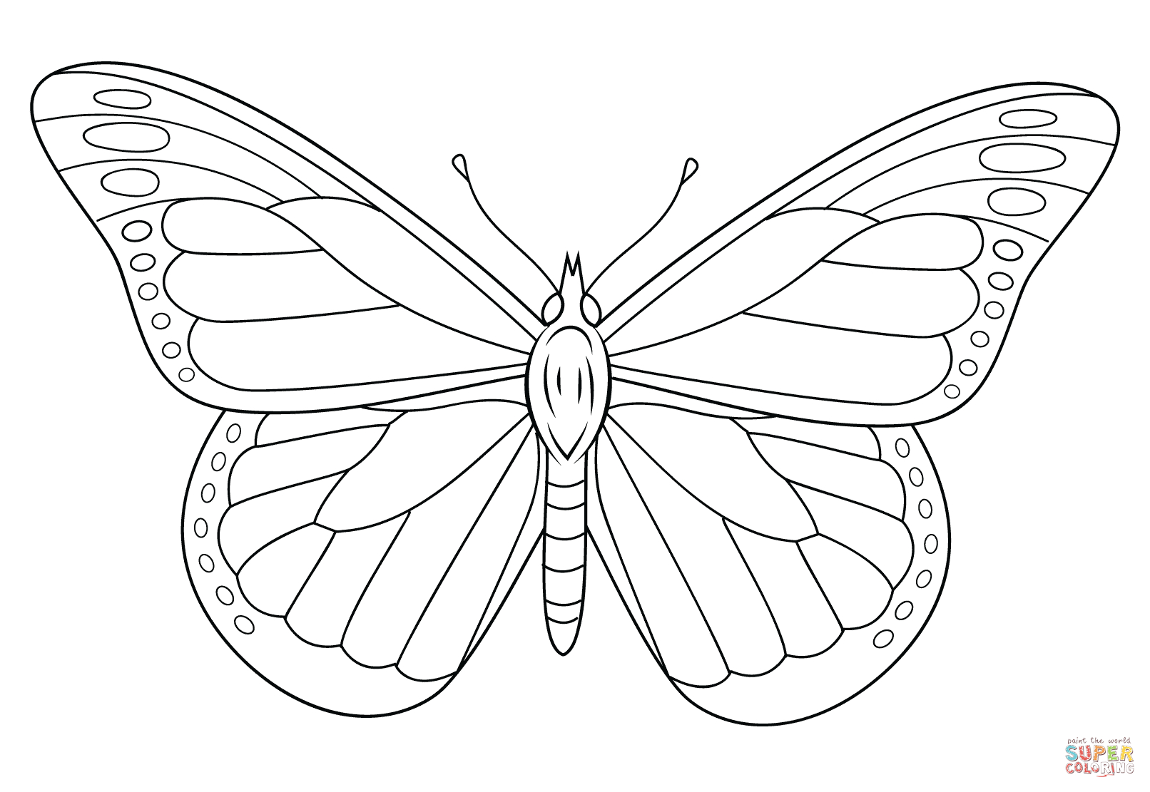 Monarch Butterfly Coloring Page | Free Printable Coloring Pages - Free Printable Butterfly Pictures