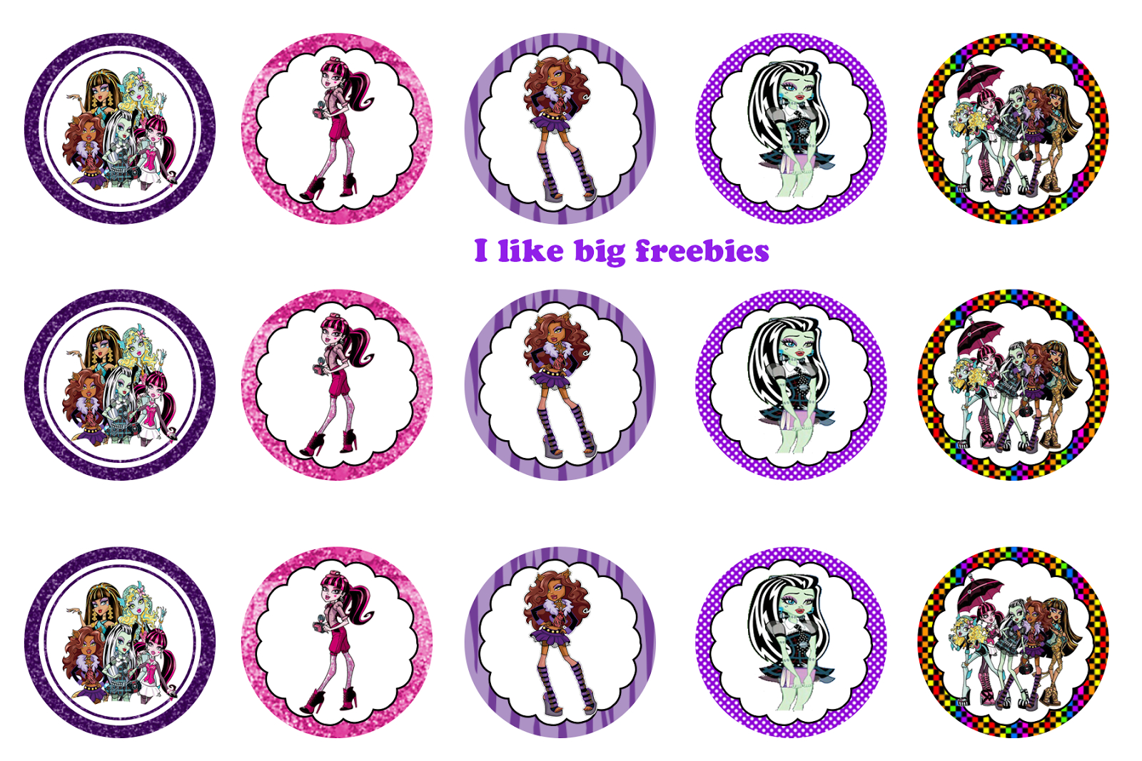 Monster High Free Printables | Free Printable Monster High Cupcake - Monster High Cupcake Toppers Printable Free
