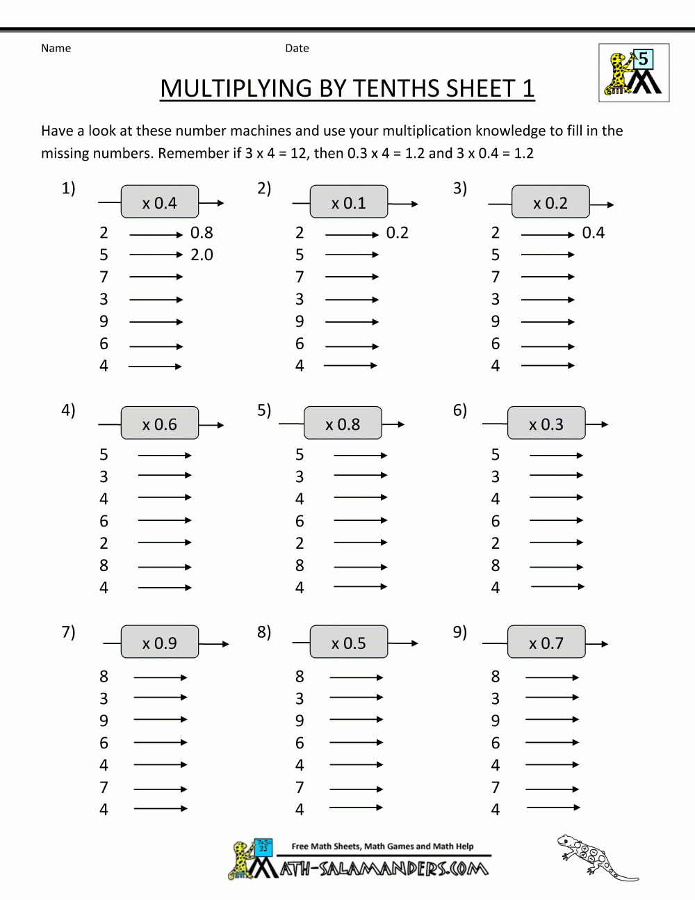 Free Printable Multiplying Decimals Worksheets Free Printable A To Z