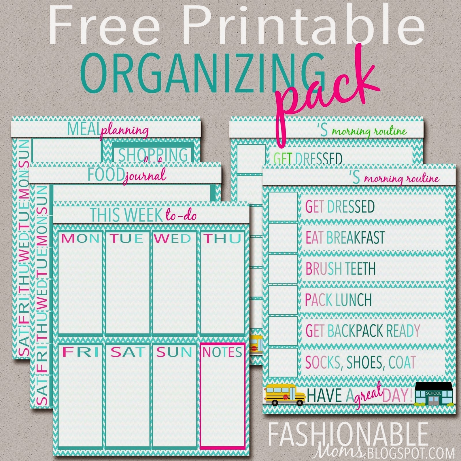 My Fashionable Designs: Free Printable Organizing Pack - Free Printable Kids To Do List