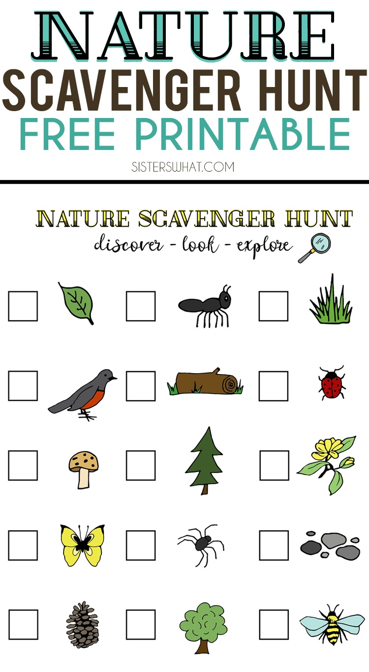 Nature Scavenger Hunt And Summer Adventures || Free Printable - Free Printable Scavenger Hunt