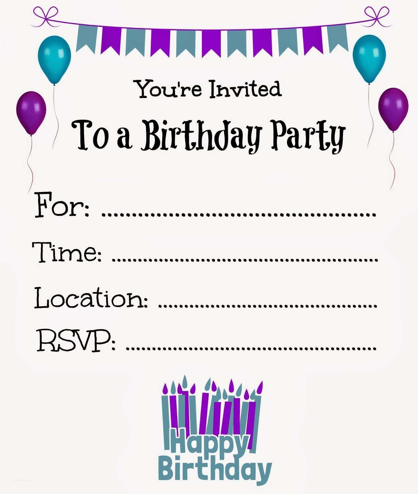 New Free Online Printable Birthday Party Invitations | Holiday - Birthday Party Invitations Online Free Printable