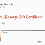 New Free Printable Massage Gift Certificate Templates | Best Of Template   Free Printable Gift Certificate Templates For Massage