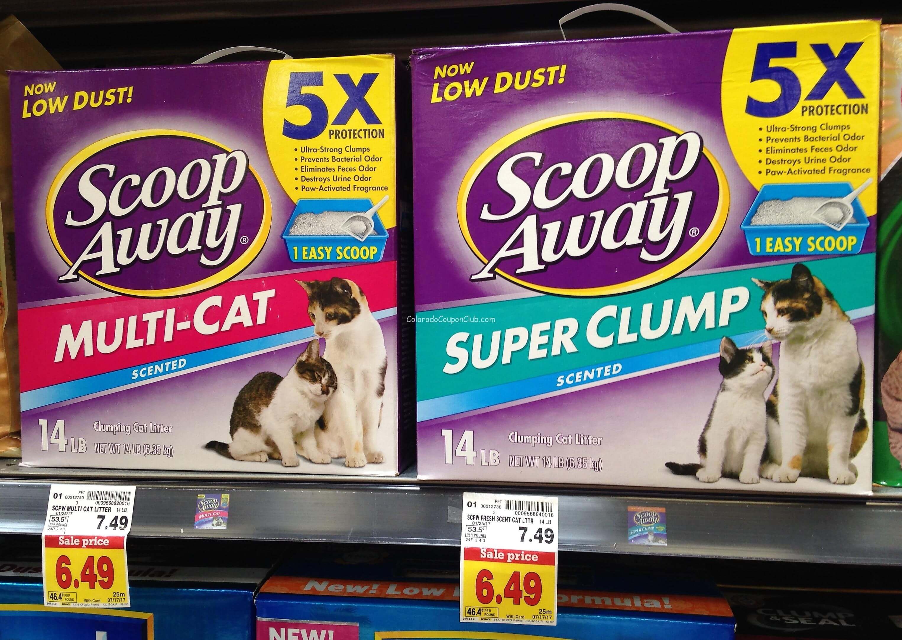 25 Unscented Clumping Cat Litter, Tough Odor Control. Free Of Dyes