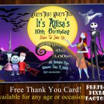 Nightmare Before Christmashalloween Invitationjack | Etsy   Free Printable Nightmare Before Christmas Birthday Invitations
