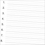 Numbered Printable Handwriting Paper Great For Spelling Tests   Free Printable Handwriting Paper