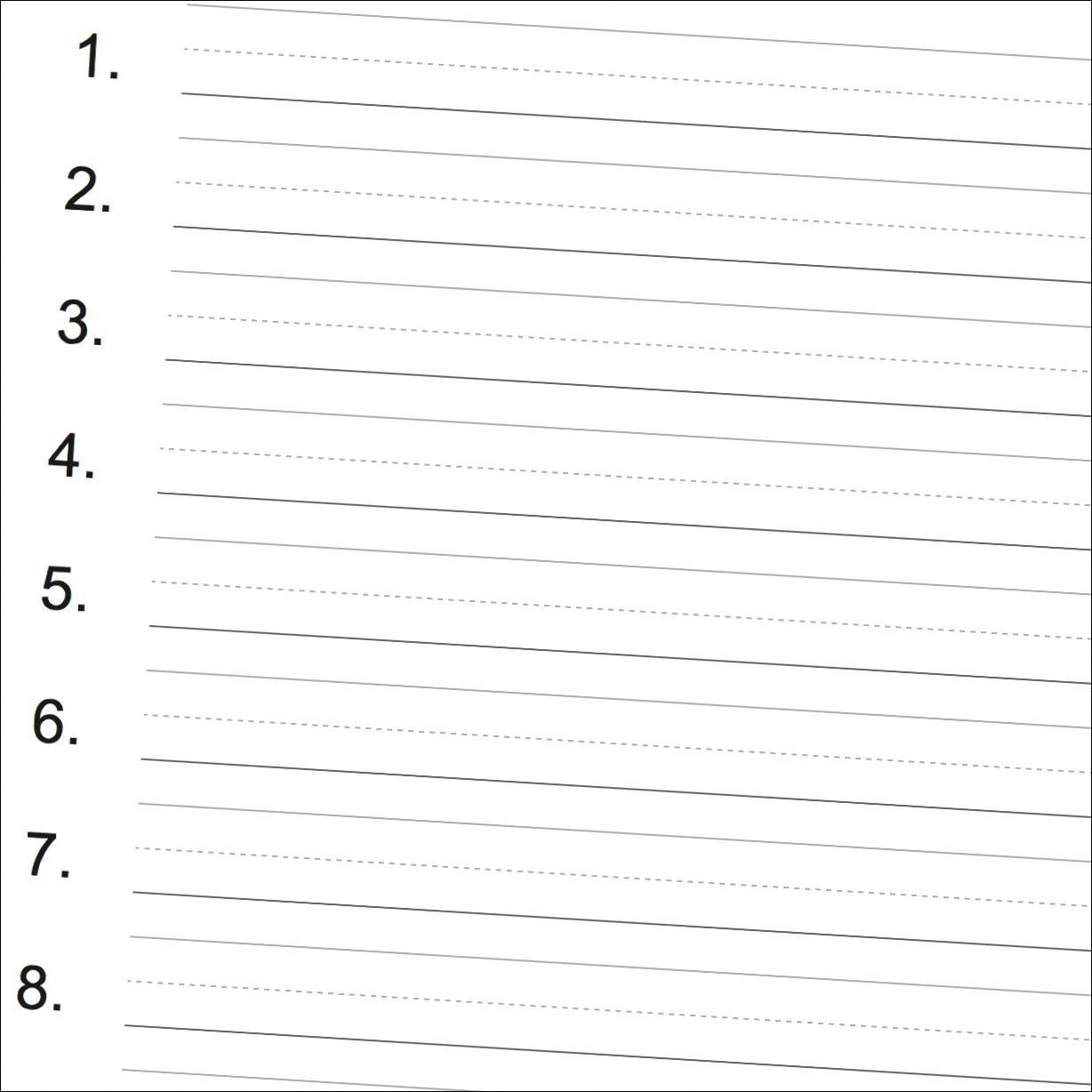 Numbered Printable Handwriting Paper Great For Spelling Tests - Free Printable Handwriting Paper