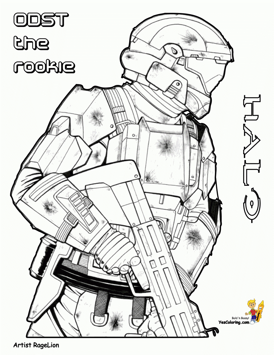 Odst Coloring Pages To Print Halo 3 | Halo Game | Free - Free Printable Halo Coloring Pages