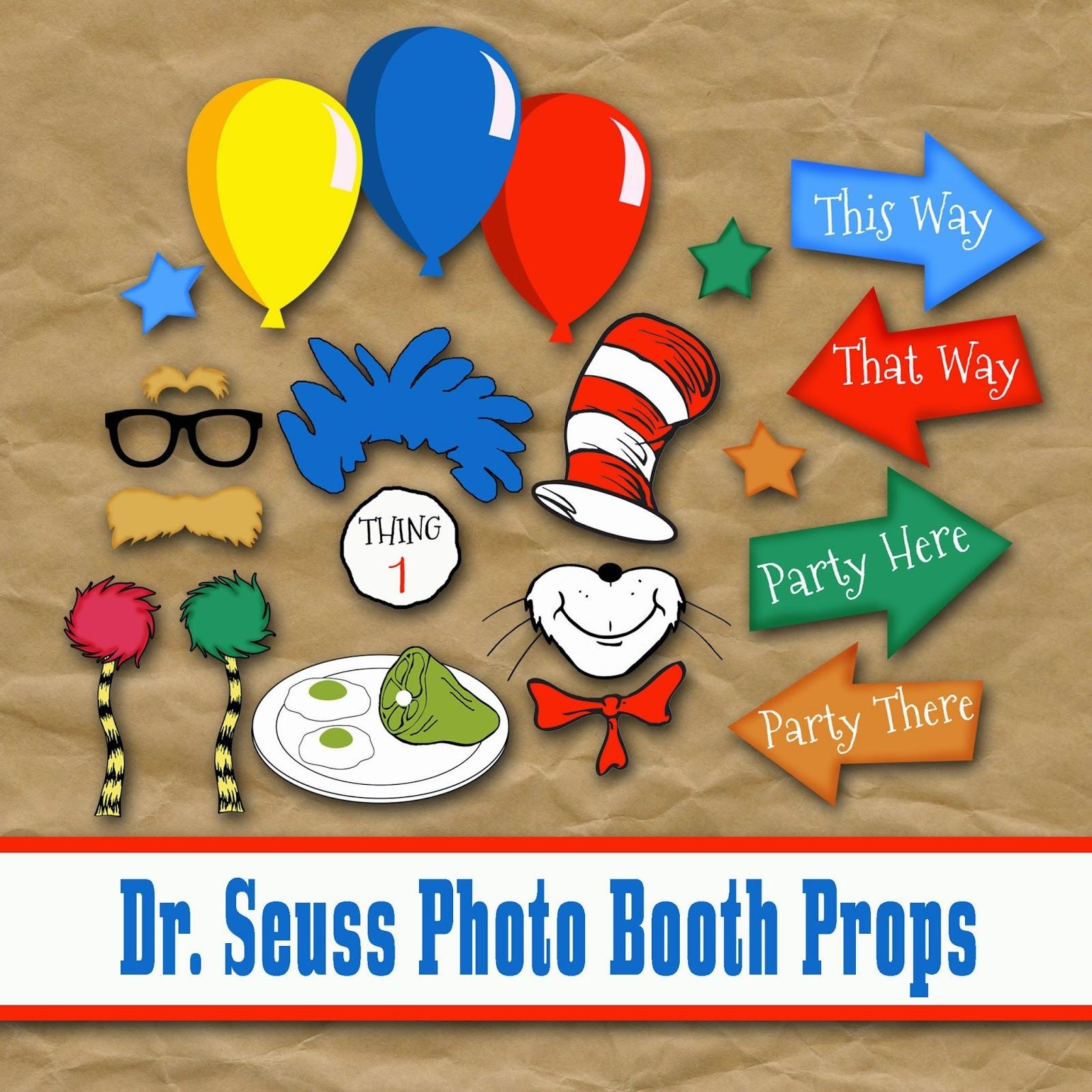 Old Market Corner: Dr. Seuss Photo Booth Printable Props | Dr.seuss - Free Printable Dr Seuss Photo Props