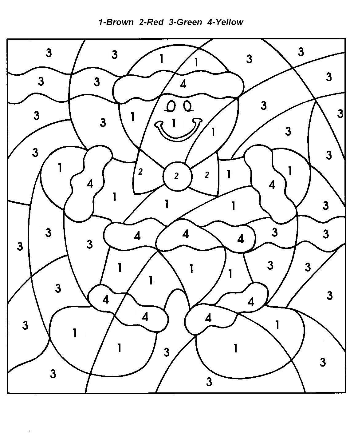  Free Printable Christmas Color By Number Coloring Pages Free 