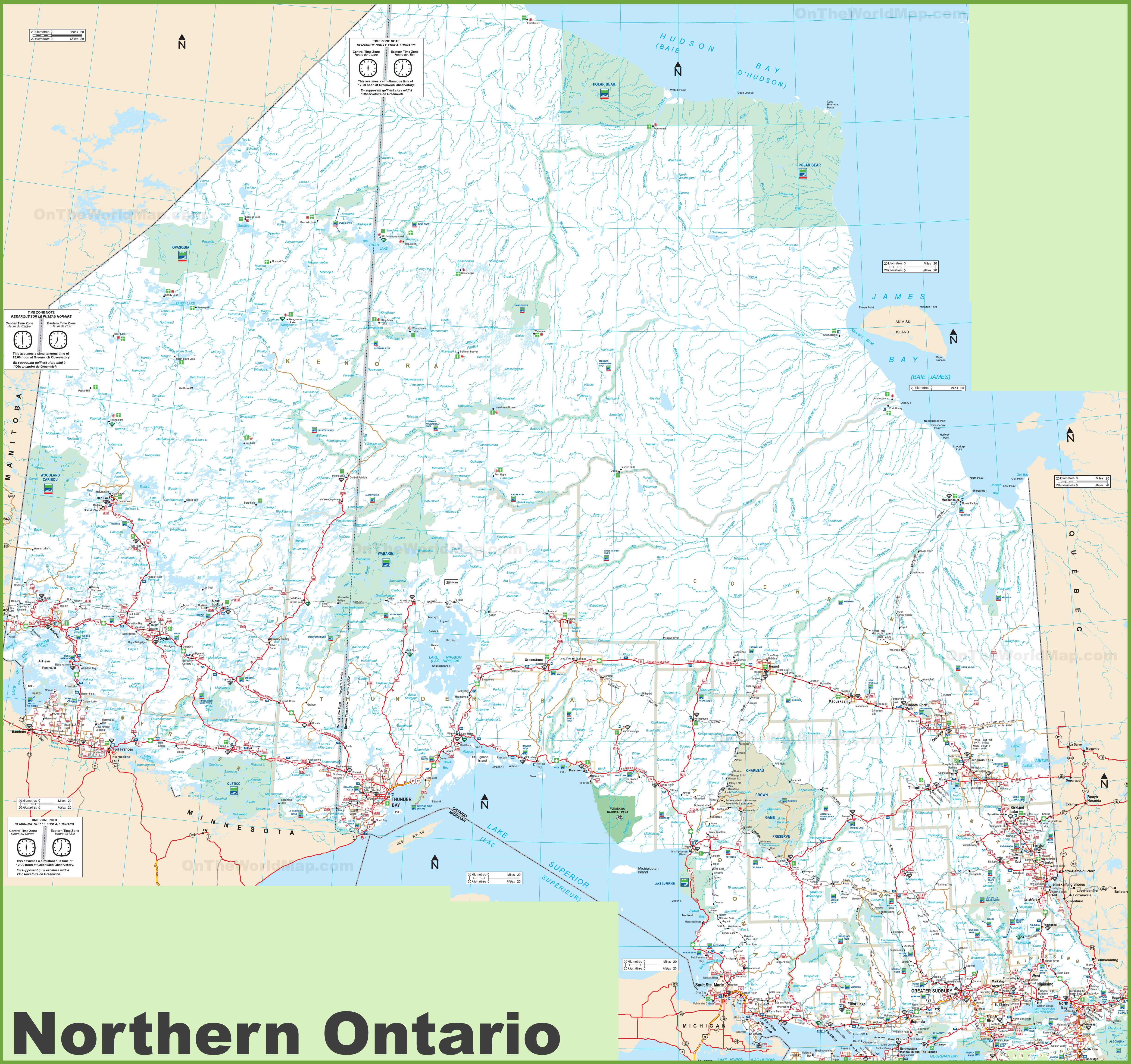 Ontario Province Maps | Canada | Maps Of Ontario (On, Ont) - Free Printable Map Of Ontario