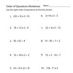 Order Of Operations Worksheet | Order Of Operations Worksheets   Free Printable Math Worksheets 6Th Grade Order Operations