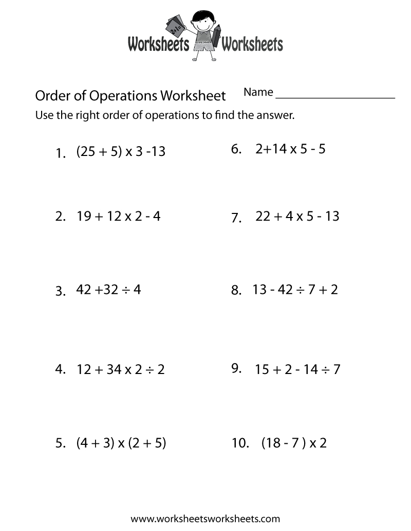 Practice Order Of Operations With Fun Puzzles