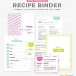 Organize Your Favorite Recipes Into A Diy Recipe Book With These Fun   Free Printable Recipe Binder Templates