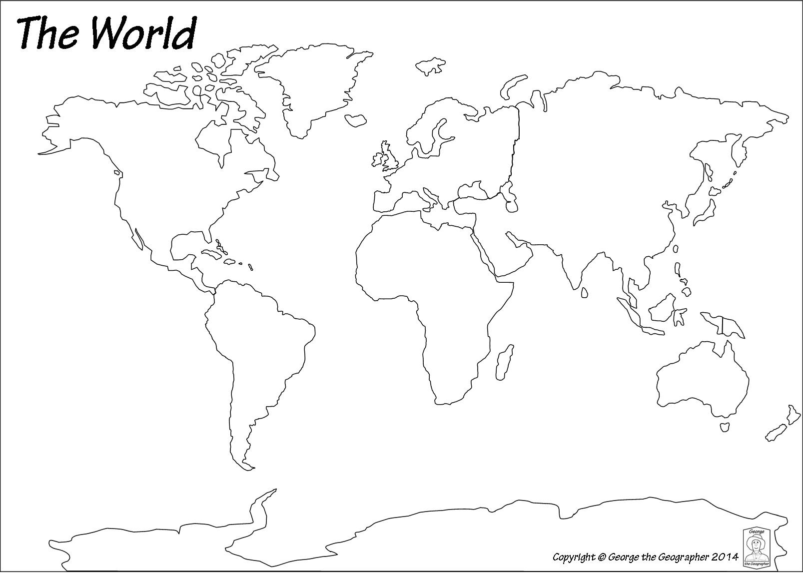 Outline Base Maps - Free Printable Map Of Continents And Oceans
