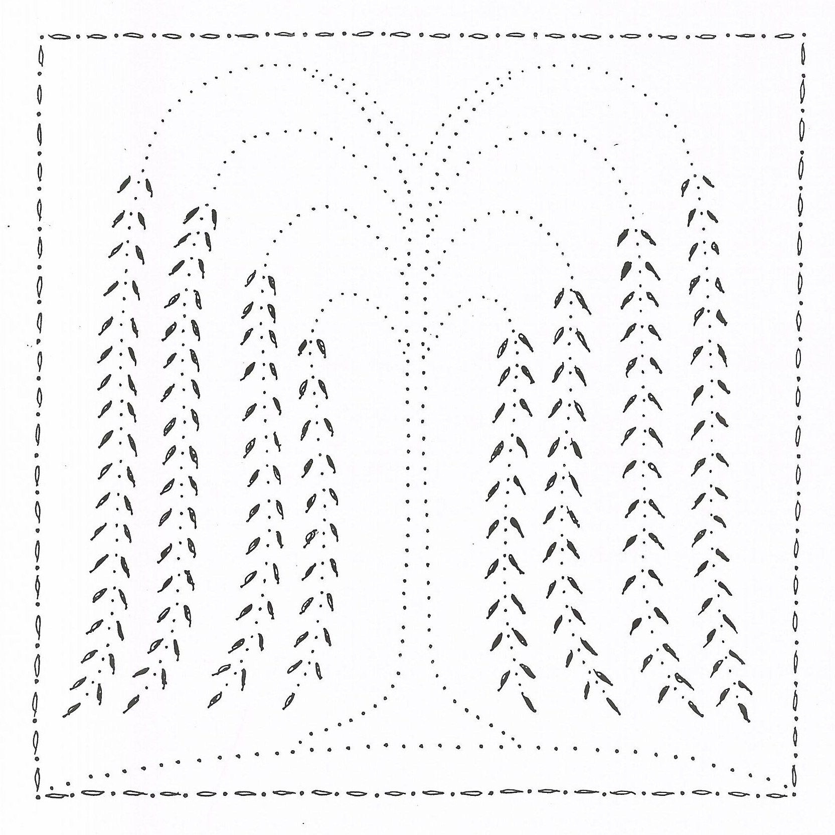 P 1199 Willow Tree 12X12 | Furniture | Punched Tin Patterns, Tin Art - Printable Tin Punch Patterns Free