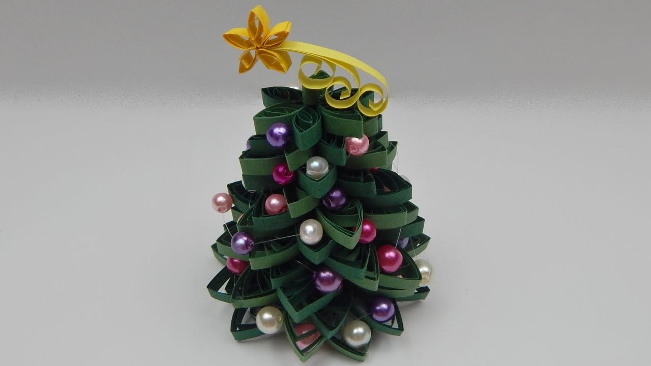 Paper Quilled Christmas Trees - Red Ted Art - Free Printable Quilling Patterns Designs