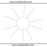 Picture Tracing Worksheet   Sun | Homeschool | Tracing Worksheets   Free Printable Preschool Worksheets Tracing Lines