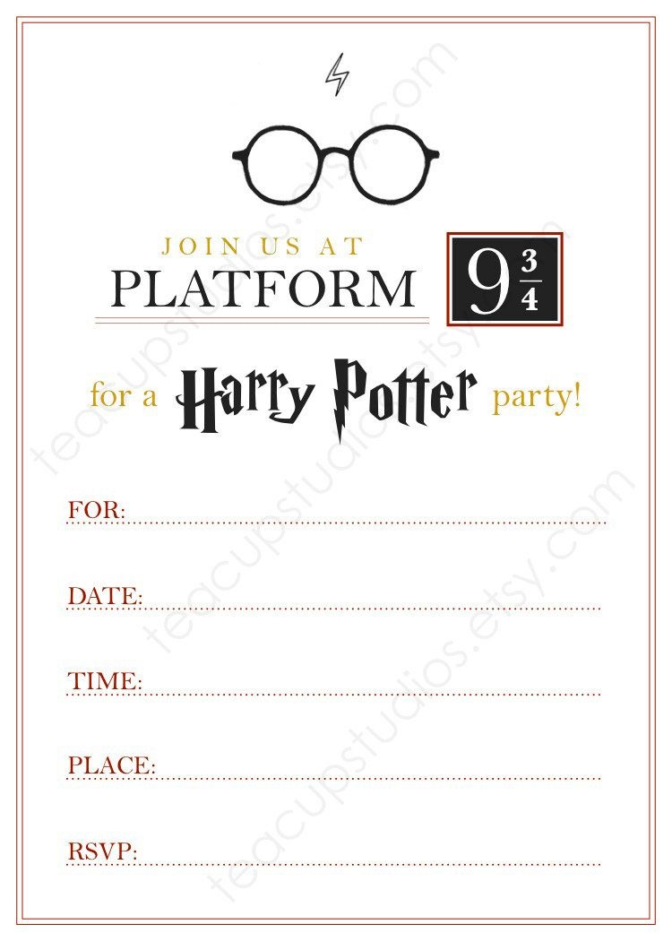 Pindrevio On Free Printable Birthday Invitation In 2019 | Harry - Harry Potter Birthday Invitations Free Printable