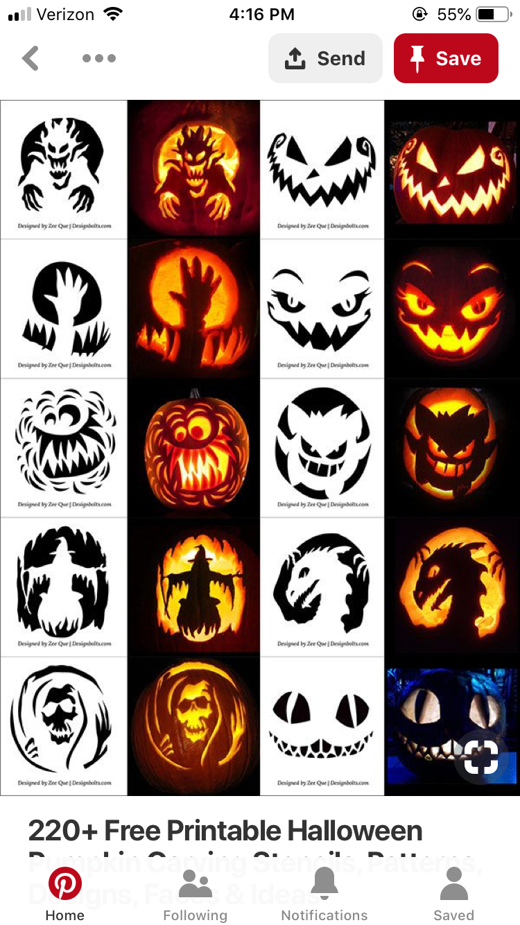 Pinlauren Somma On Halloween Pumpkins In 2019 | Halloween - Scary Pumpkin Stencils Free Printable